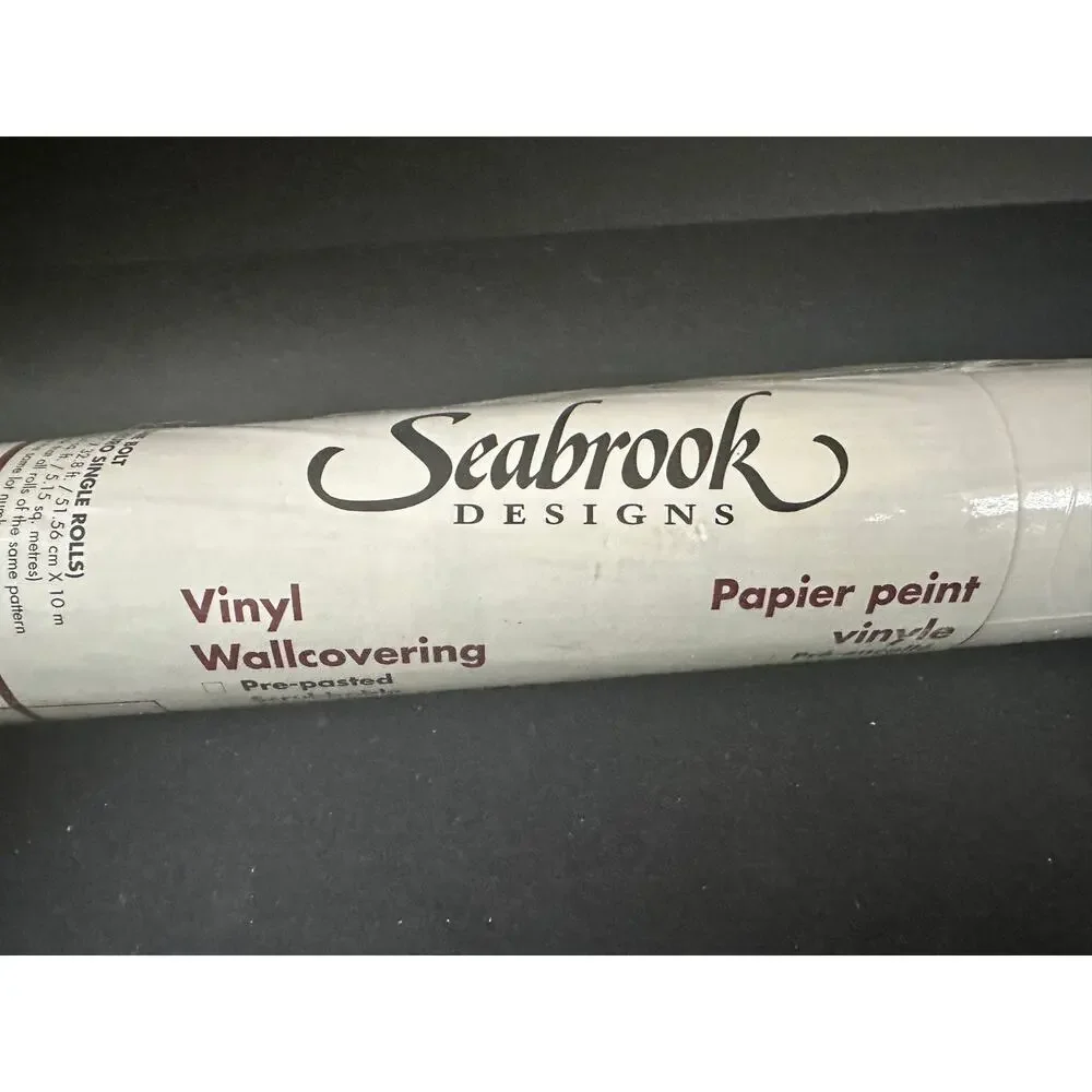 VTG Seabrook Designs Vinyl Wallpaper roll Rainbow Stripe 20.3